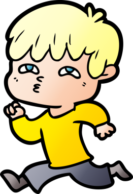 Bir insan tarafından çizilmiş karikatür adamı.