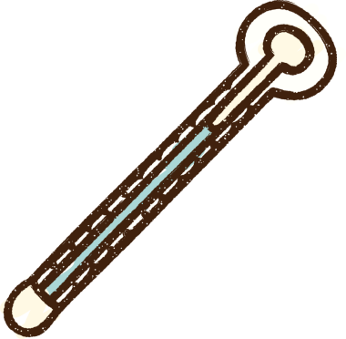 Bir insan tarafından çizilen termometre tebeşiri