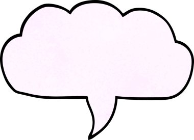 Bir insan tarafından çizilmiş karalama bulutu konuşma balonu