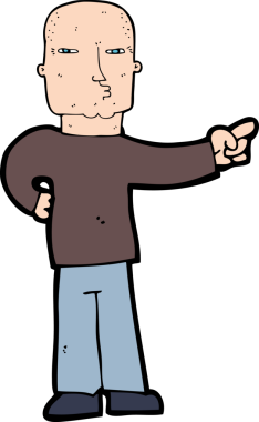 Bir insan tarafından çizilmiş çizgi filmdeki adam.