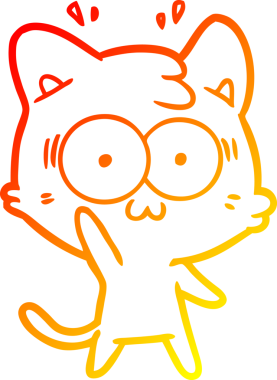 İnsan tarafından çizilmiş bir çizgi filmin sıcak eğimli çizimi.