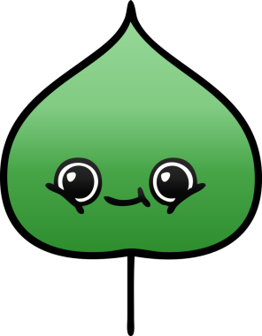 Bir insan tarafından çizilmiş dışavurumsal yaprağın gölgelenmiş çizimi