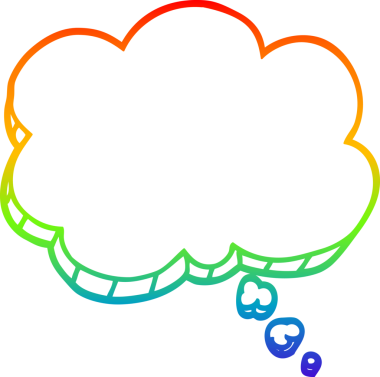 gökkuşağı gradyan çizgi çizimi bir insan tarafından çizilmiş bir çizgi ifade kabarcığı