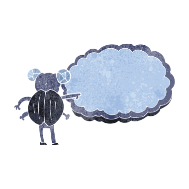 Bir insan tarafından çizilmiş el yazması retro çizgi film.