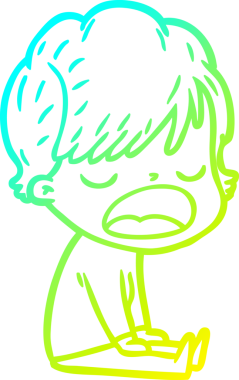 Bir insan tarafından çizilmiş bir karikatür kadın çizimi.