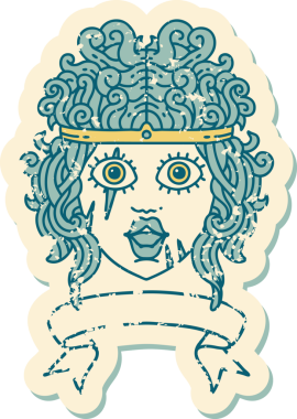 Retro Dövme Tarzı İnsan Barbar Karakteri