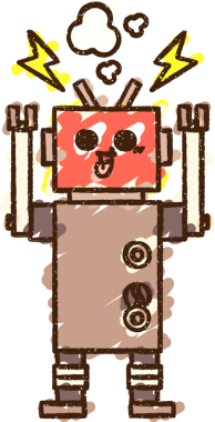 Bir insan tarafından çizilen Robot Kıvılcım Tebeşiri