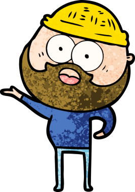 Çizgi film bir insan tarafından çizilmiş sakallı adamı şaşırttı