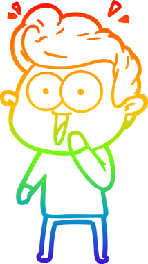 gökkuşağı gradyan çizgi çizimi bir insan tarafından çizilmiş bir karikatür adam