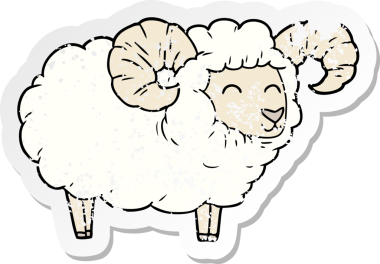 Bir insan tarafından çizilmiş karikatür çıkartması.