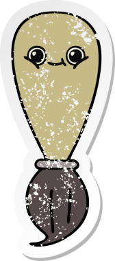 Bir insan tarafından çizilmiş karikatür fırçasının sıkıntılı çıkartması.