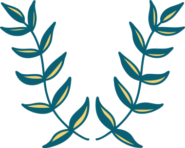 Bir insan tarafından çizilmiş defne defne resminin ikonik dövme şekli