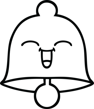 Bir insan tarafından çizilmiş bir çanın çizgi çizimi