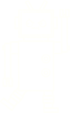 Bir insan tarafından çizilen robot tebeşiri.