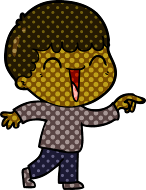 Bir insan tarafından çizilmiş mutlu bir adam.