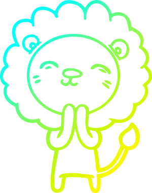 Bir insan tarafından çizilmiş karikatür aslanı çizimi.