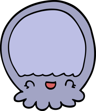 bir insan tarafından çizilmiş denizanası çizgi filmi