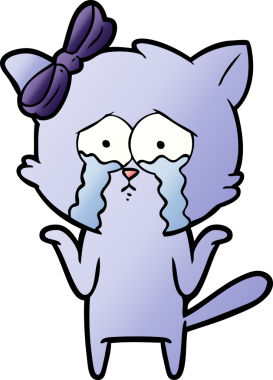 Bir insan tarafından çizilmiş çizgi film kedisi.