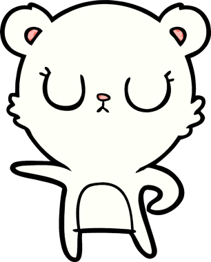 Bir insan tarafından çizilmiş kutup ayısı karikatürü