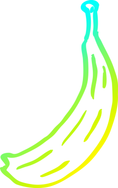 Bir insan tarafından çizilmiş bir muzun soğuk gradyan çizimi