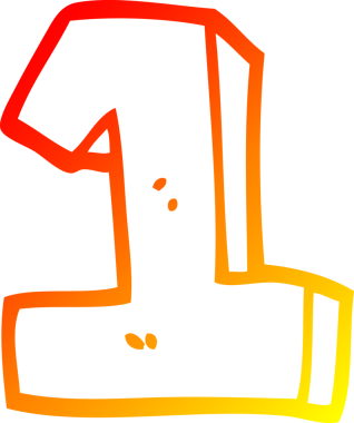 Bir insan tarafından çizilmiş bir karikatürün sıcak gradyan çizimi