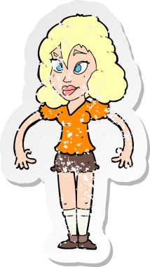 Bir insan tarafından çizilmiş bir karikatürün gerilimli çıkartması.