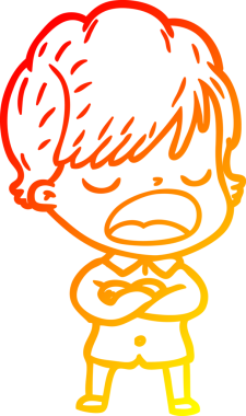 Bir insan tarafından çizilmiş bir karikatür kadın çizimi.