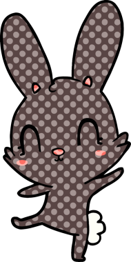 Bir insan tarafından çizilmiş sevimli çizgi film tavşanı