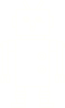 Bir insan tarafından çizilen robot tebeşiri.