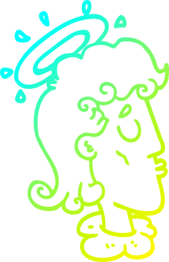 Bir insan tarafından çizilmiş karikatür melek yüzü çizimi