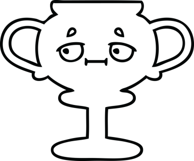 Bir insan tarafından çizilmiş bir kupanın çizgi çizimi