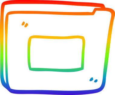 gökkuşağı gradyan çizgisi bir insan tarafından çizilmiş bir karikatür iş belgesi