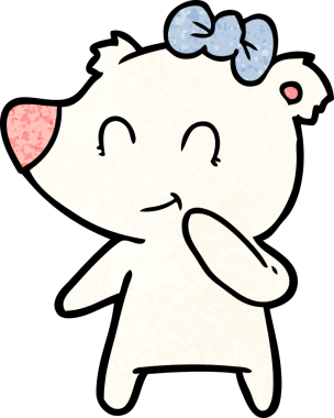 Bir insan tarafından çizilmiş kutup ayısı karikatürü