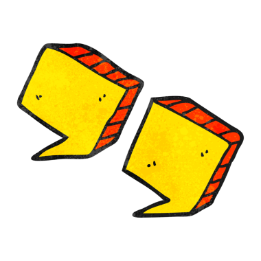 Bir insan tarafından çizilmiş el yazısı desenli tırnak işaretleri