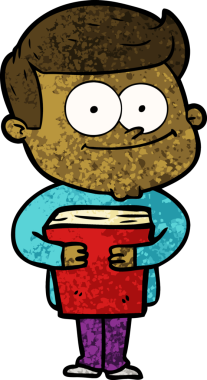 Bir insan tarafından çizilmiş mutlu bir adam.