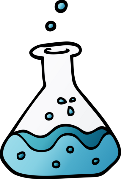 Bir insan tarafından çizilmiş karalama kimyasal şişeleri.
