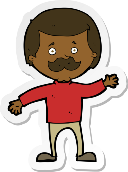 Bir insan tarafından çizilen baba çizgi filminin çıkartması.