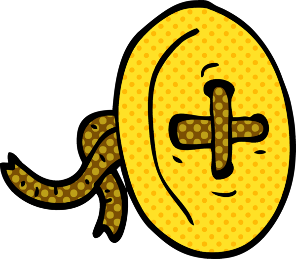 bir insan tarafından çizilmiş eski bir karalama düğmesi