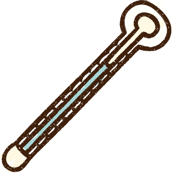 Bir insan tarafından çizilen termometre tebeşiri