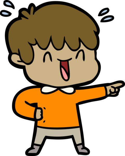 Bir insan tarafından çizilmiş gülen çocuk.