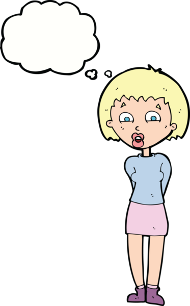 Bir insan tarafından çizilmiş düşünce balonlu bir karikatür.