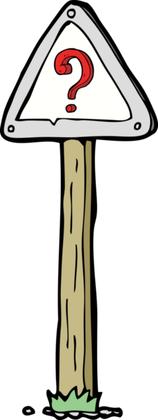 Bir insan tarafından çizilmiş soru işareti.