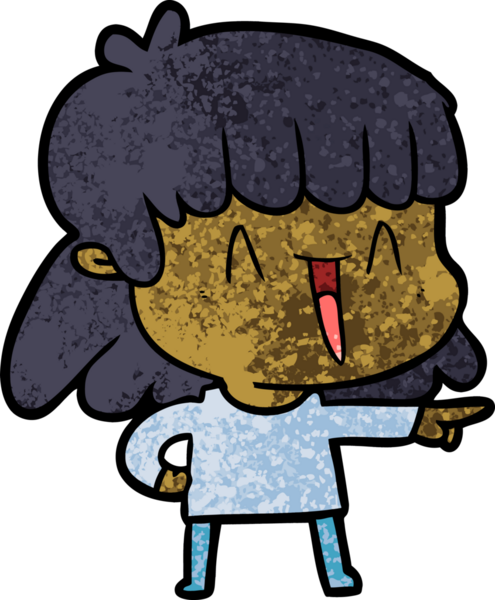 Bir insan tarafından çizilmiş karikatür kadın.