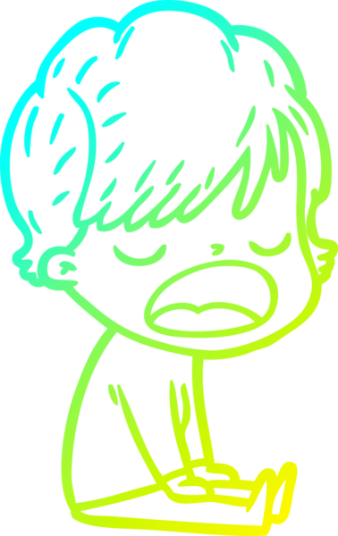 Bir insan tarafından çizilmiş bir karikatür kadın çizimi.