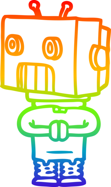 gökkuşağı gradyan çizgisi bir insan tarafından çizilmiş robot çizgi