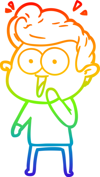 gökkuşağı gradyan çizgi çizimi bir insan tarafından çizilmiş bir karikatür adam