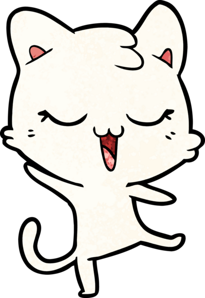 Bir insan tarafından çizilmiş çizgi film kedisi.