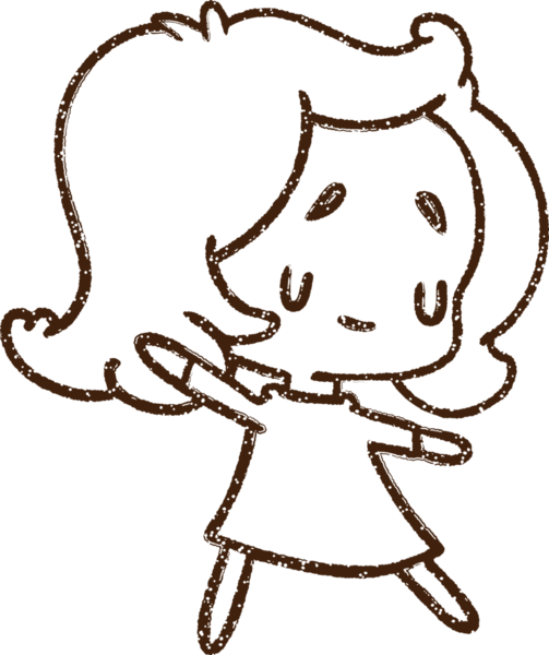 Bir insan tarafından çizilen Dans Eden Kadın Kömürü