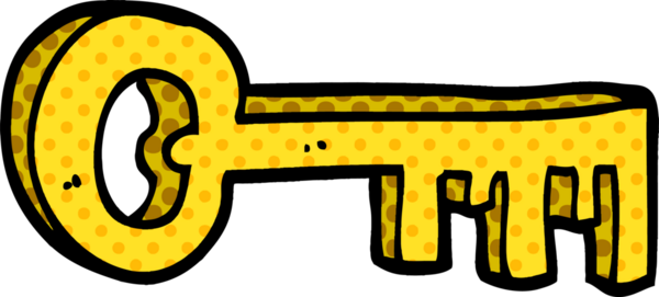 Bir insan tarafından çizilmiş altın karalama anahtarı.