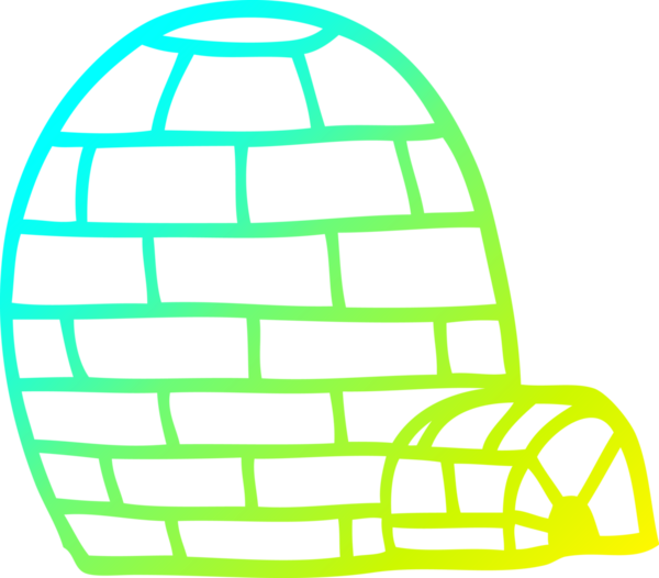 Bir insan tarafından çizilen buz eskimosunun soğuk gradyan çizgisi